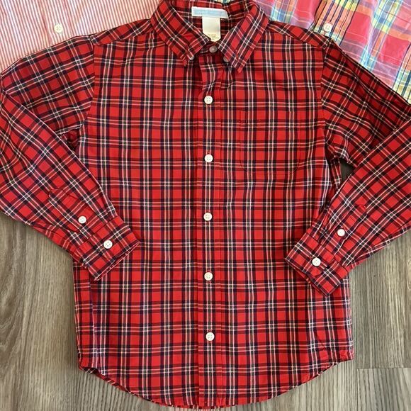 ((3 PIECE)) JANIE AND JACK 100% COTTON BUTTON DOWN SHIRT BUNDLE SIZE 5 - Picture 2 of 7